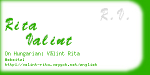 rita valint business card
